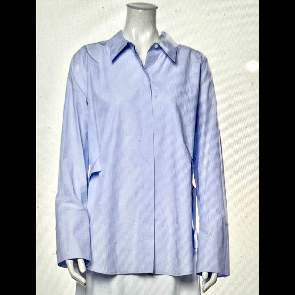 A.L.C. Long sleeve button up top size 8 gorgeous cornflower blue